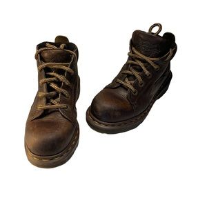 Dr. Martens 8444 Lace-Up High Top Brown Leather Boots Size UK 2 US 3